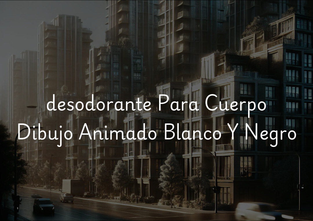 desodorante Para Cuerpo Dibujo Animado Blanco Y Negro